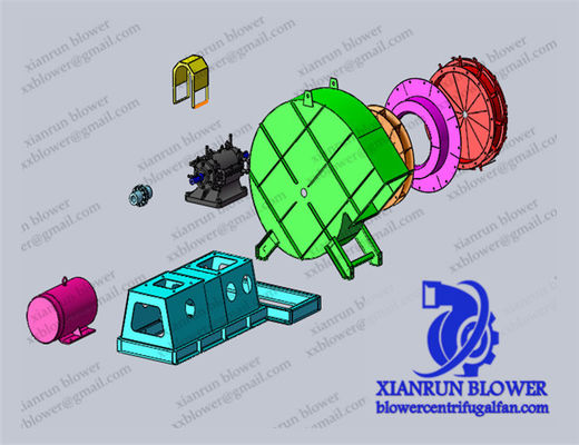 Quạt ly tâm hướng tâm tùy chỉnh cho các yêu cầu công nghiệp cụ thể quạt công nghiệp Quạt & Máy thổi hướng về phía sau