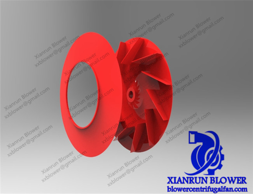 Phụ kiện quạt ly tâm màu đỏ Cánh quạt đơn Chống mài mòn Xử lý
