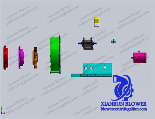 Quạt ly tâm hướng tâm tùy chỉnh cho các yêu cầu công nghiệp cụ thể quạt công nghiệp Quạt & Máy thổi hướng về phía sau