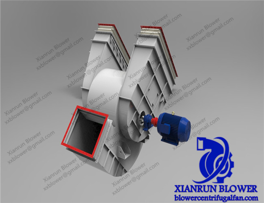 Độ ồn thấp Quạt ly tâm đôi đầu vào cong về phía trước 5KW-350KW